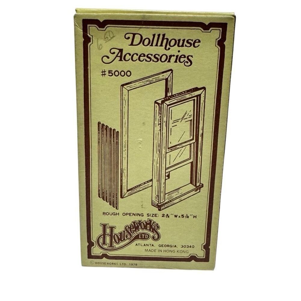 Houseworks Dollhouse Accessories miniature 1/12 wood Window Frame  #5000 New